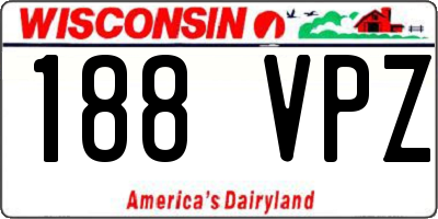 WI license plate 188VPZ