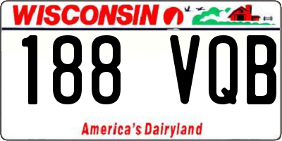 WI license plate 188VQB