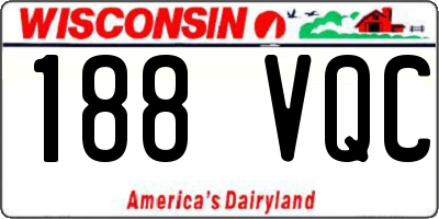 WI license plate 188VQC