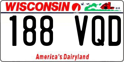 WI license plate 188VQD
