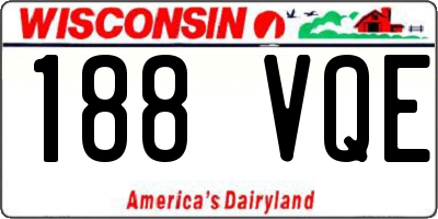 WI license plate 188VQE