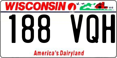 WI license plate 188VQH