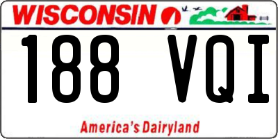 WI license plate 188VQI
