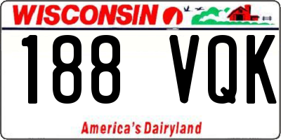 WI license plate 188VQK