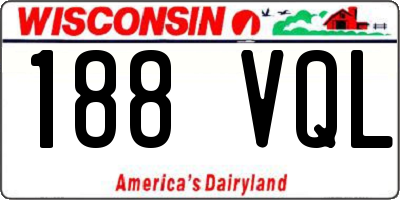 WI license plate 188VQL