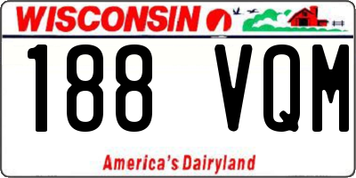 WI license plate 188VQM