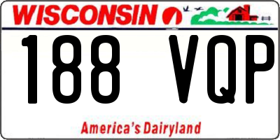 WI license plate 188VQP