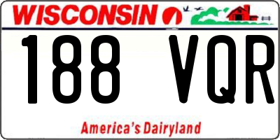 WI license plate 188VQR
