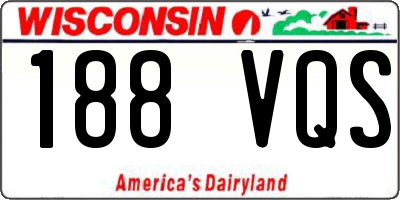 WI license plate 188VQS
