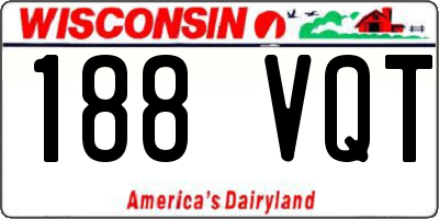 WI license plate 188VQT