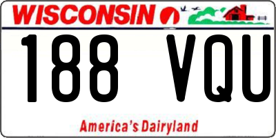 WI license plate 188VQU