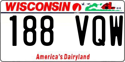 WI license plate 188VQW