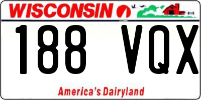 WI license plate 188VQX