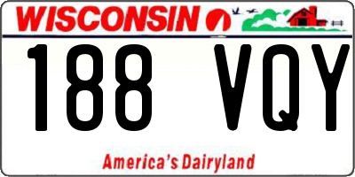 WI license plate 188VQY