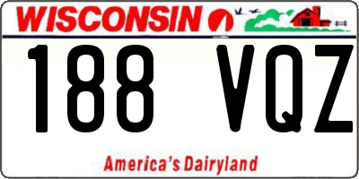 WI license plate 188VQZ