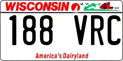 WI license plate 188VRC