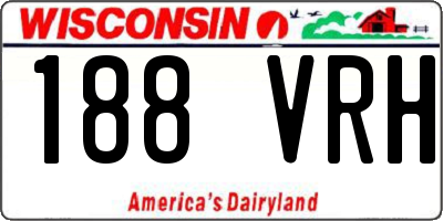 WI license plate 188VRH