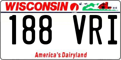 WI license plate 188VRI