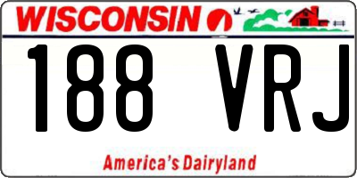 WI license plate 188VRJ