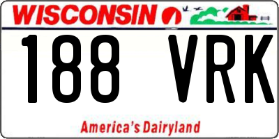 WI license plate 188VRK