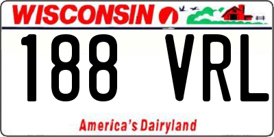 WI license plate 188VRL