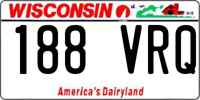 WI license plate 188VRQ