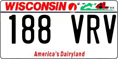 WI license plate 188VRV