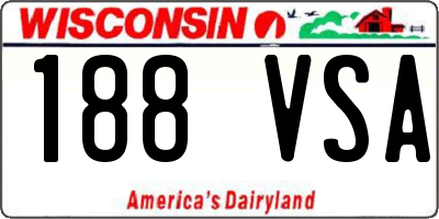 WI license plate 188VSA