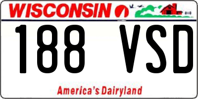 WI license plate 188VSD