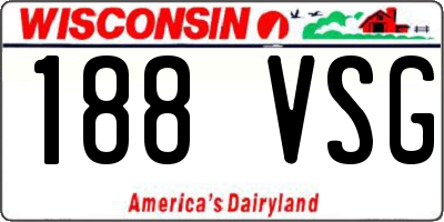 WI license plate 188VSG