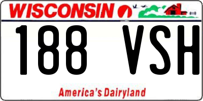 WI license plate 188VSH