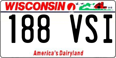 WI license plate 188VSI