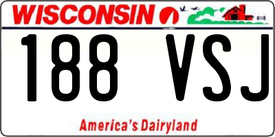 WI license plate 188VSJ