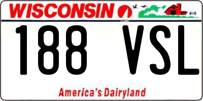WI license plate 188VSL