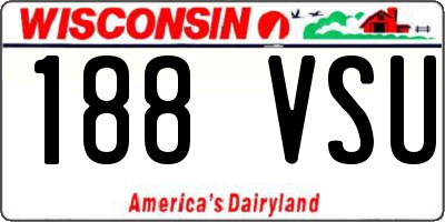 WI license plate 188VSU