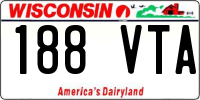 WI license plate 188VTA