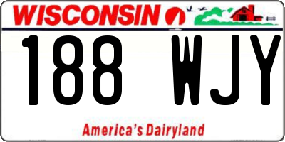 WI license plate 188WJY