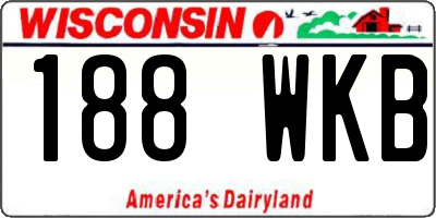 WI license plate 188WKB