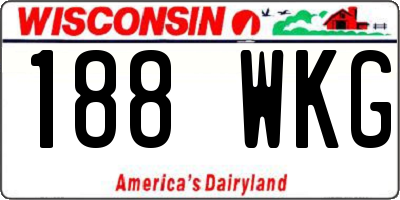 WI license plate 188WKG