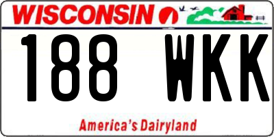 WI license plate 188WKK