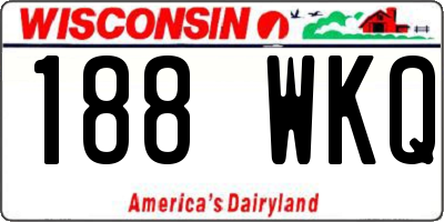 WI license plate 188WKQ