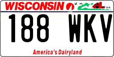 WI license plate 188WKV