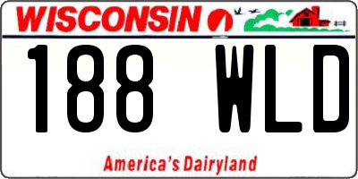 WI license plate 188WLD