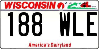 WI license plate 188WLE