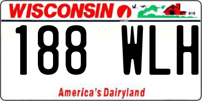 WI license plate 188WLH