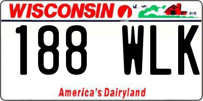 WI license plate 188WLK