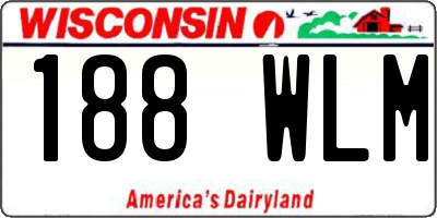 WI license plate 188WLM