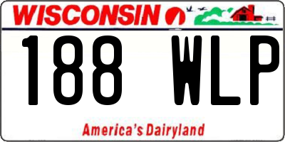 WI license plate 188WLP