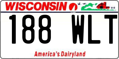 WI license plate 188WLT