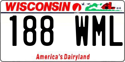 WI license plate 188WML